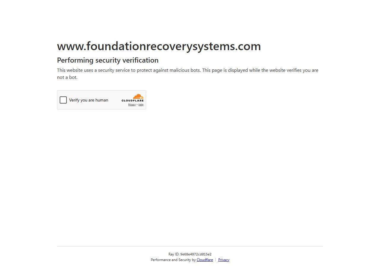 Foundation Recovery Systems website screenshot